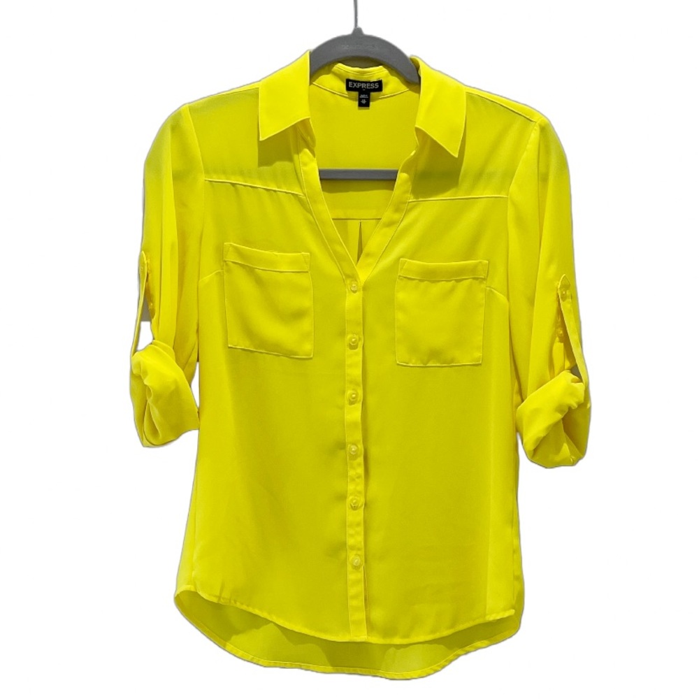 Express portofino bright yellow blouse.
